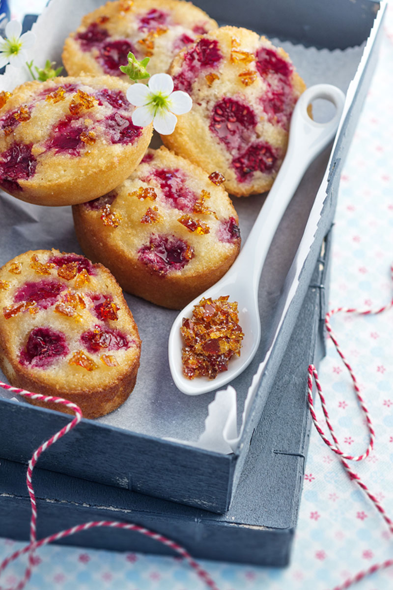 financiers framboise caramel sel