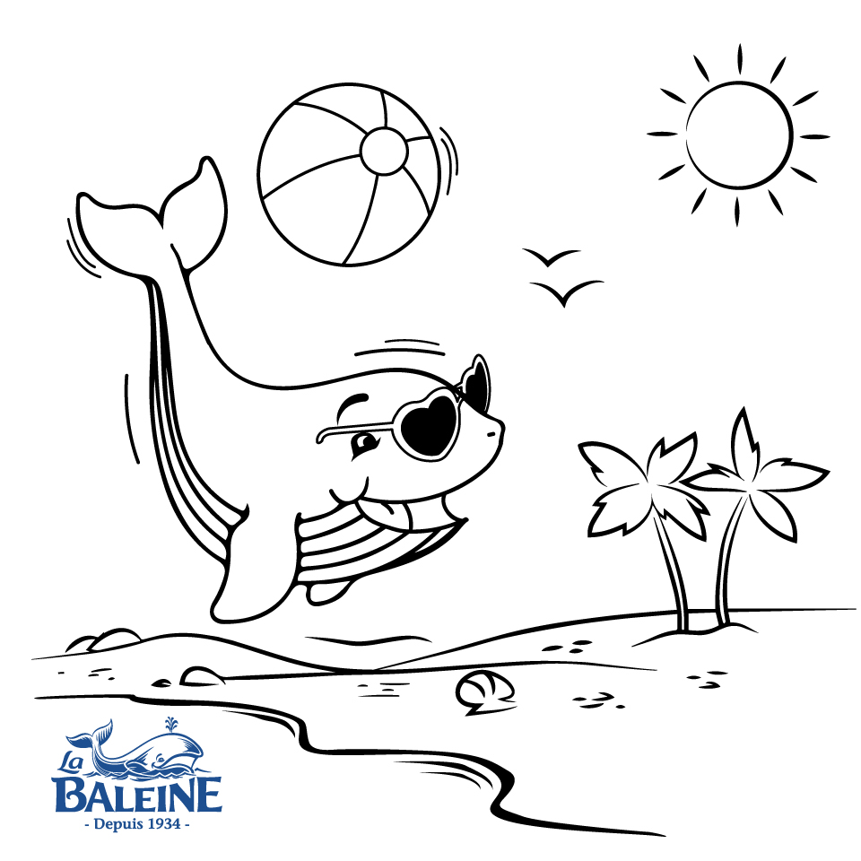 coloriage baleine plage coloriage baleine plage