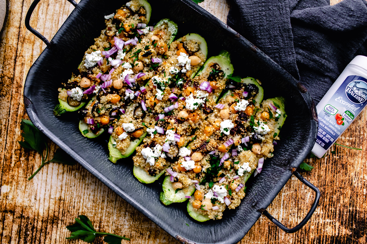 Greek stuffed zucchini recipe La Baleine Greek stuffed zucchini recipe La Baleine