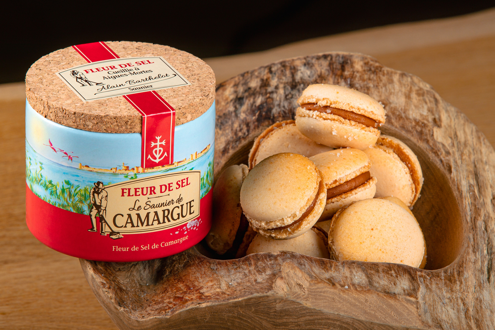 Caramel Macarons with Fleur de sel