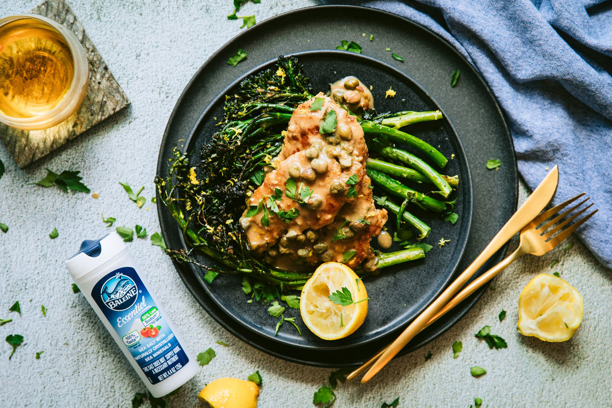 Chicken Piccata with Lemon Scented Broccolini