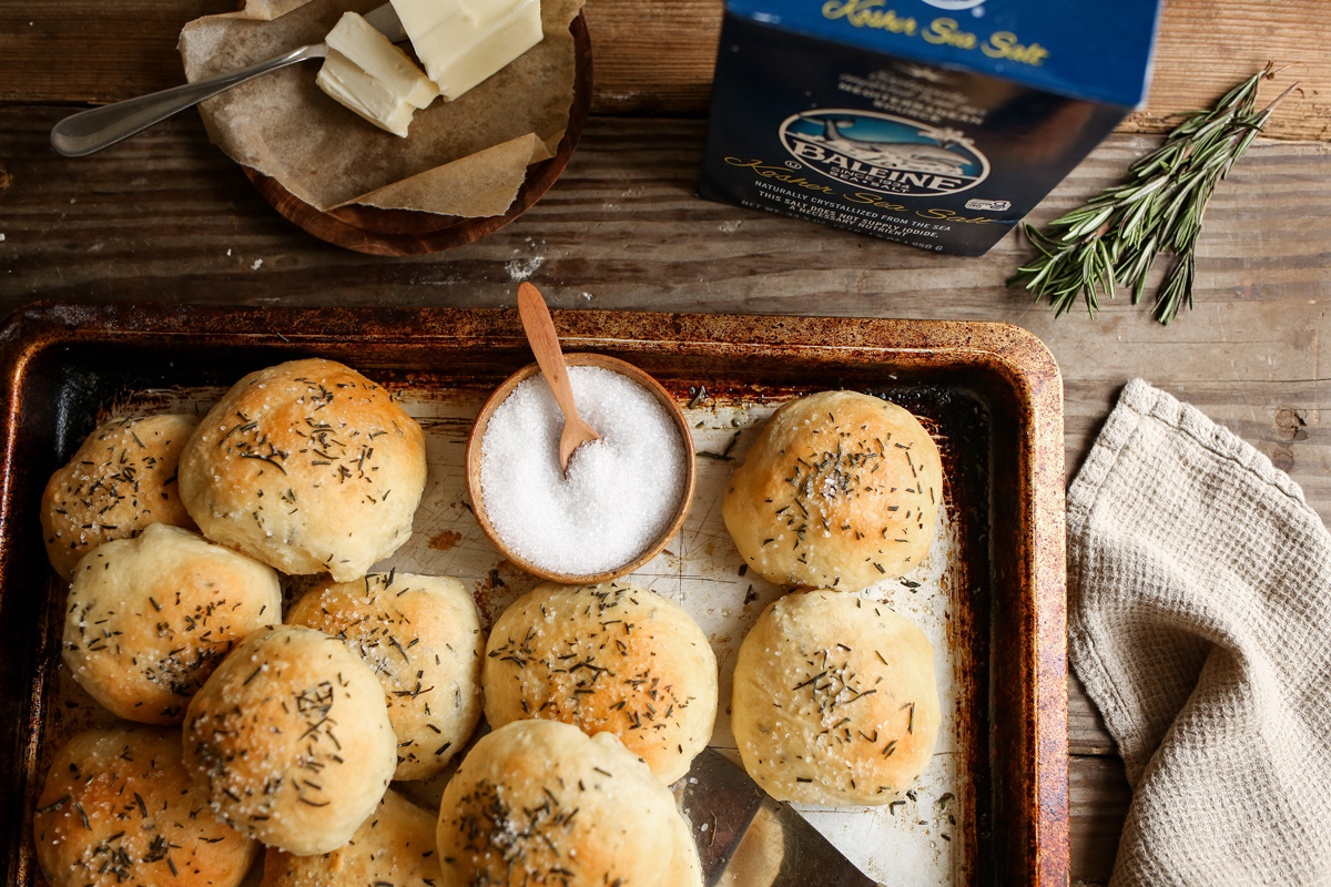 Rosemary Sea Salt Dinner Rolls recipe