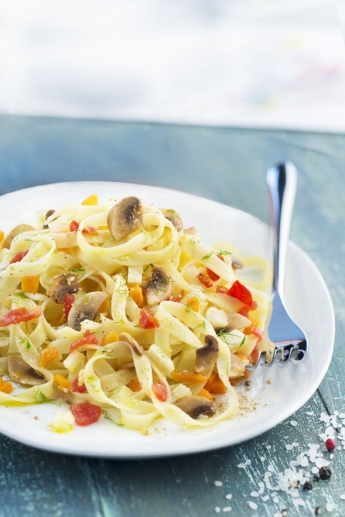 Tagliatelle aux légumes et gomasio Tagliatelle aux légumes et gomasio