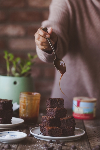 chocolate salted caramel brownie