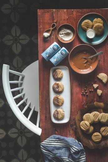 Peanut Butter Cookies Dipped In Chocolate & Sprinkled With Grey Sea Salt recipe