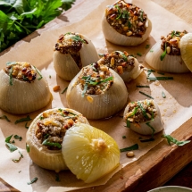 Mild onions with provencal stuffing recipe