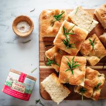 White foccacia with artichoke and capers recipe