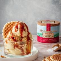 Salted caramel ice cream recipe waffle