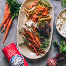 Spice Roasted Veggies with Spiced Labneh Recipe