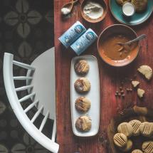 Peanut Butter Cookies Dipped In Chocolate & Sprinkled With Grey Sea Salt recipe